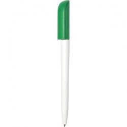 PR0006 Ручка с поворотным механизмом бело-зеленая