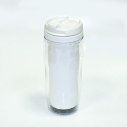 Термостакан пластиковый белый под полиграфическую вставку 350 мл