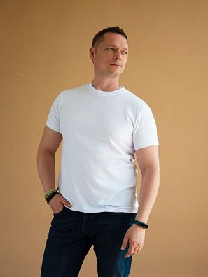 Футболка Evolution для сублимации, полиэстер 50%, хлопка 50%, плотность 170г/м2, размер XS